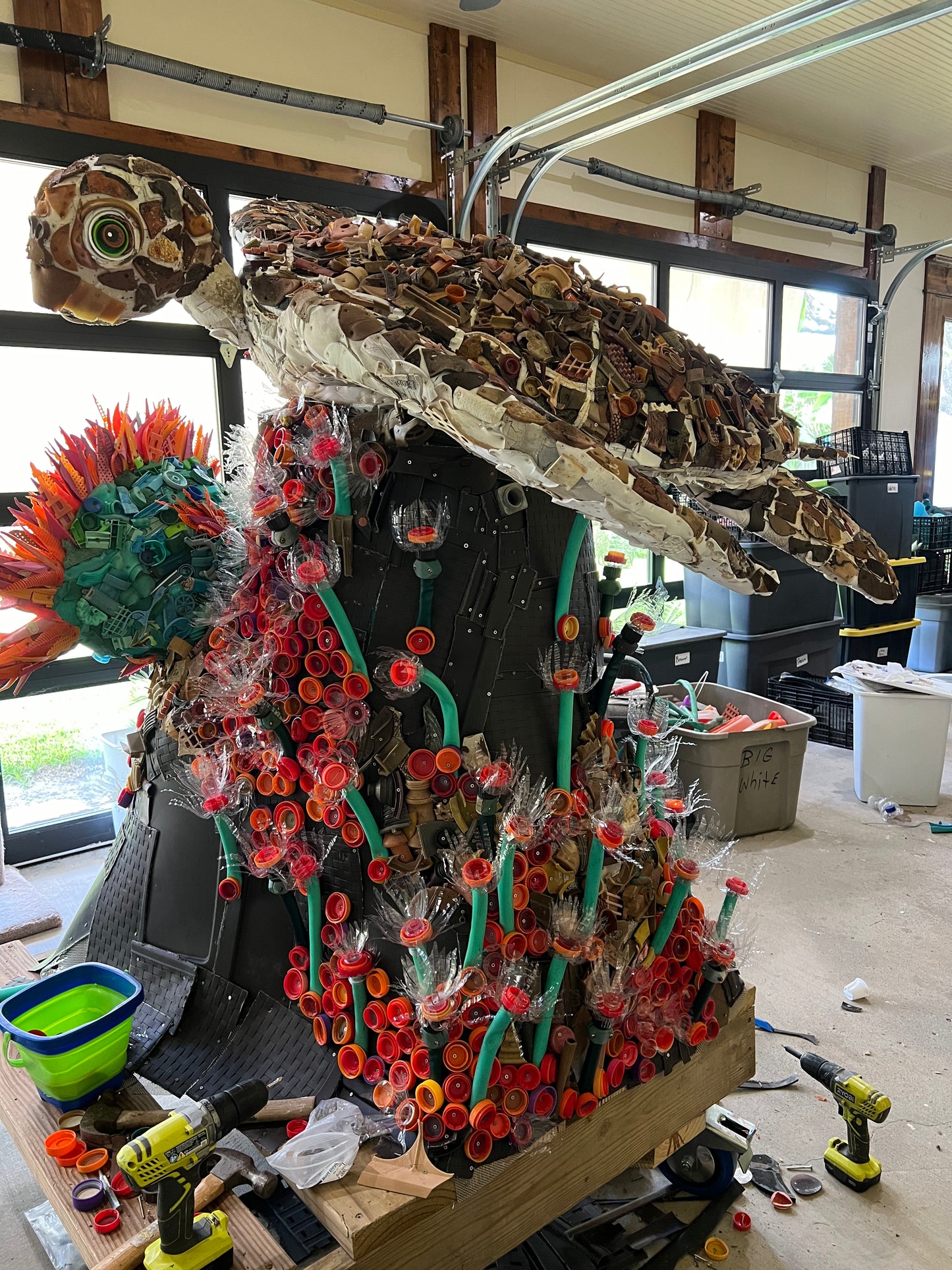 The Reef Plastic Beach Trash Sculpture