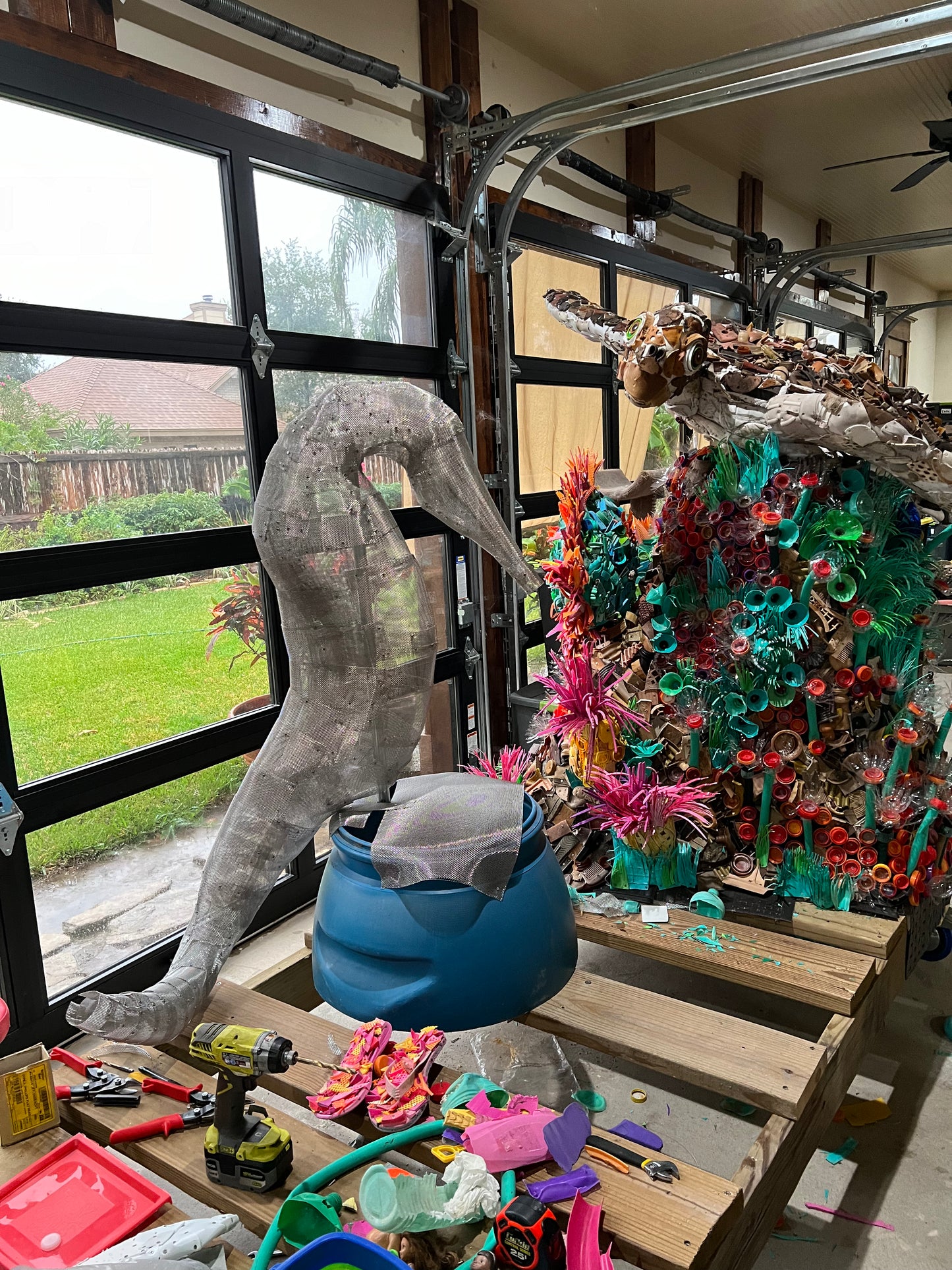 The Reef Plastic Beach Trash Sculpture