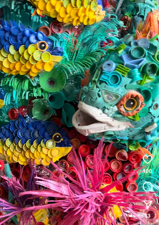The Reef Plastic Beach Trash Sculpture