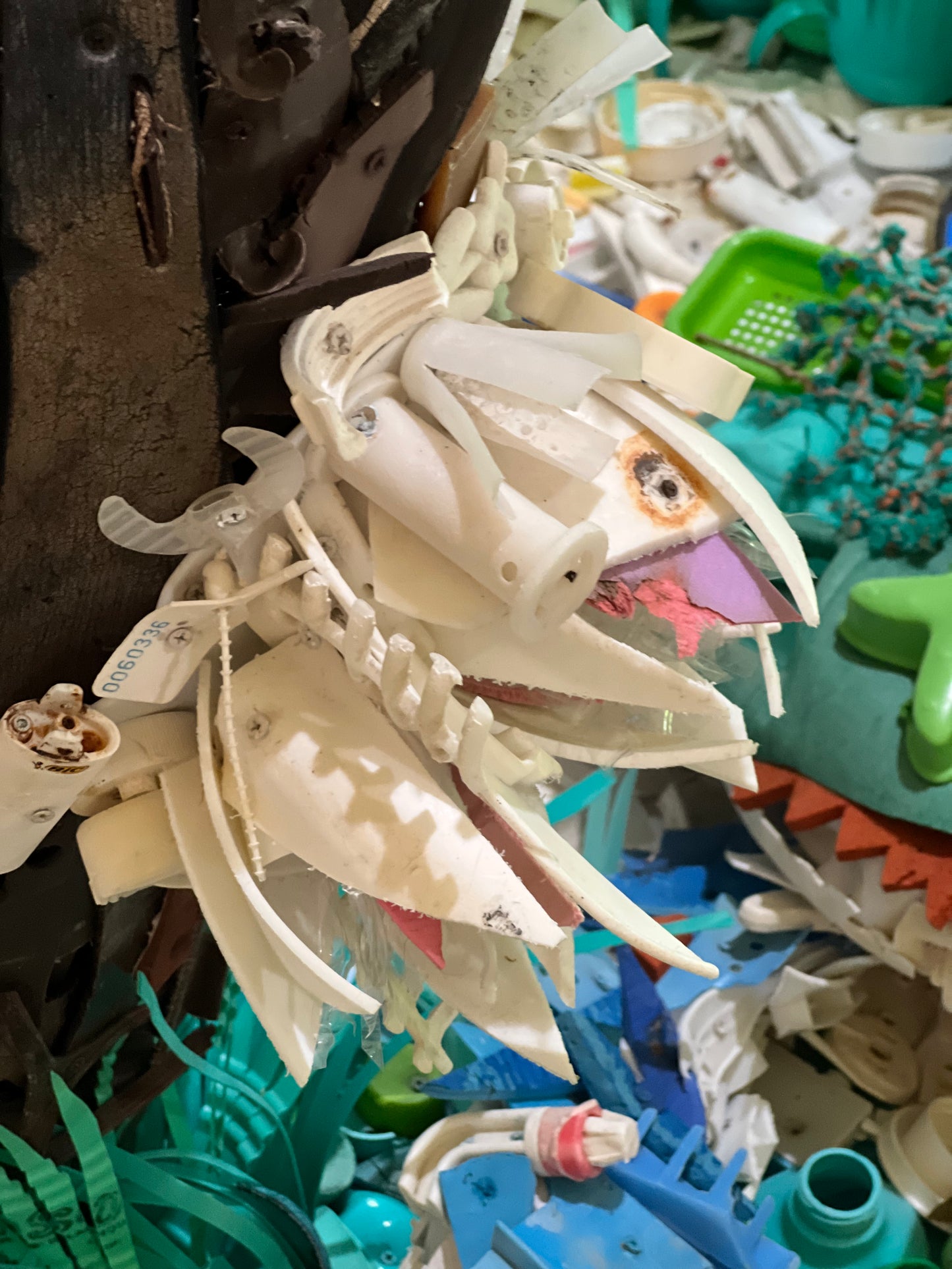 Plastic Beach Trash  Speckled Trout Sculpture