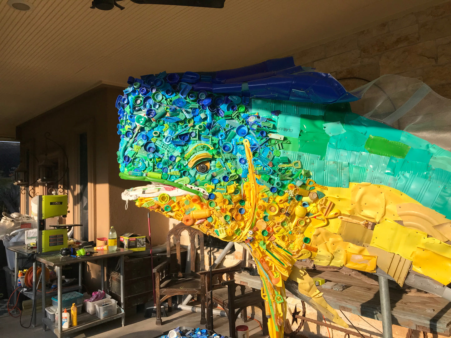 Plastic Beach Trash Miguel The Mahi Mahi Sculpture